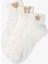 3'lü Simli Nakışlı Kısa Çorap 2
