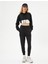 Crop Kapşonlu Sweatshirt Uzun Kolu Rahat Kalıp 2