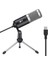 Metal USB Kondenser Mikrofon Profesyonel Kiti Video Pc Windows Studio Kayıt Için Masaüstü Tripod Siyah (Yurt Dışından) 5