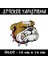 Saldırgn Bulldog Köpek Sticker - 2 Adet Araba Motosiklet Atv Dolap Cam Uyumlu Yapıştırma Etiket 1