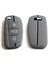 Audi A3 A4 A6 Oyulmuş Siyah Çizgili Silikon Anahtar Kumanda Kılıfı Oto Anahtarlık 3 Tuşlu Gri 1