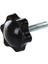 Adet M6 x 30MM Erkek Dişli 32MM Yıldız Başlı Sıkma Topuzu Siyah (Yurt Dışından) 2