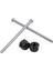 Bradoo- M2.5 x 40MM Phillips Yuvarlak Başlı Vidalar Cıvata 60 Adet M2.5X0.45MM Çinko Kaplama Naylon Ekleme Altıgen Kilit Somunları Siyah 50 Adet (Yurt Dışından) 3