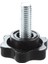 Flyeer 5 Adet M6 x 15MM Erkek Konu 25MM Altıgen Şekilli Kafa Sıkma Topuzu Siyah (Yurt Dışından) 3