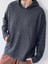 Polarlı Kalın Kışlık Oversize Kapüşonlu Sweatshirt Unisex Siyah 8
