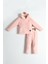 Çocuk Kapüşonlu Mickey Mouse Etiket Detaylı Peluş Sweatshirt ve Peluş Pantolon 2'li Alt Üst Takım 1