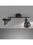 Retro Rustik Metal 180 Derece Hareketli Siyah 2 Li Spot Avize 1