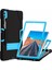 Samsung Galaxy Tab S9+ Robot Tarzı Tablet Kılıfı, Kickstand Çift Renkli Silikon+ Pc Tablet Kapak (Yurt Dışından) 2