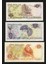 3 Adet New Zealand 1+2+5 Dollars *kraliçe Çil Banknotlar 1