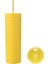 Sarı 450 ml Kahve Kupaları Saman Bardak Renkli Plastik Tumbler Büyük Kapasiteli Çift Katmanlı Meyve Suyu Içecekleri Su Saman Bardak (Yurt Dışından) 4