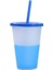Mavi 480 ml Su Tumbler Yaratıcı Yeniden Kullanılabilir Kahve Kupa Kavrama Renk Değiştirme Kapaklı Plastik Bardak Drinkware (Yurt Dışından) 1
