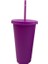 Açık Mor L Saman Kapaklı Bardak Yeniden Kullanılabilir Içme Tumbler Pp Noel Şenlikli Düz Renk Içme Drinkware Ev Için (Yurt Dışından) 1