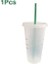 1 Adet 710 ml Logolu 700 ml Yeniden Kullanılabilir Renk Değişimi Flaş Parlak Kahve Fincanları Plastik Tumbler Kapaklı Plastik Bardak Logolu Kahve Kupa Kahve Dükkanı Için (Yurt Dışından) 1