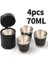 30ML-4 Adet 4 Adet/grup 30/70 ml Açık Kamp Sofra Seyahat Bardak Seti Piknik Malzemeleri Paslanmaz Çelik Şarap Bira Bardağı Viski Kupalar Pu Deri (Yurt Dışından) 2