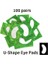 100 Adet Eyepad-Yeşil 50/100 Pairs Göz Pedi Kirpik Pedi Jel Yama Yama Kirpik Altında Aşılı Yanlış Kirpik Uzatma Kağıt Etiket Makyaj (Yurt Dışından) 1