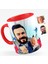 Kişiye Özel Baba Oğul Karikatürlü Kırmızı Kupa Bardak - 1 1