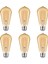 Vintage LED Edison Bulbs 6W, Equivalent 60W, Amber Warm 2300K, 700 Lumens, Antique Style ST58 LED Filament Bulbs With 80+ Crı, E26 Base, Non-Dimmable, 6 Packs (Yurt Dışından) 1
