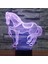 7 Color Changing Night Lamp 3D Atmosphere Bulbing Light 3D Visual Illusion LED Lamp For Kids Toy Christmas Birthday Gifts (Horse) (Yurt Dışından) 1