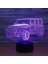 7 Color Changing Night Lamp 3D Atmosphere Bulbing Light 3D Visual Illusion LED Lamp For Kids Toy Christmas Birthday Gifts (Car) (Yurt Dışından) 1
