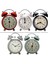 5 "aydınlık Çalar Saat Geçmeyen Kuvars Analog Retro Ikiz Çan Saat Yüksek Alarm ve Gece Işığı Ile, Yeşil (Yurt Dışından) 2