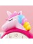 Justup Tek Boynuzlu At Çalar Saat, Karikatür Çalar Saat Gökkuşağı Unicorn Saat Gece Lambası, Öğrenci Çocuk Ev Dekorasyon Masaüstü Saati (Gül Kırmızı) (Yurt Dışından) 5