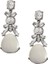 Kadın Kristal Küme Dangle Küpe Kadınlar Için Sevgililer Günü Giftcrystal Düğün Gözyaşı Dangle Küpe (Gümüş) (Yurt Dışından) 1