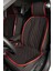Daewoo Rezzo Uyumlu Oto Koltuk Minderi Elegance Model Ön 2'li Set Siyah Kırmızı Fs 1