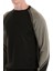 Haki Regular Fit Bisiklet Yaka Jakarlı Yünlü Triko Kazak 5