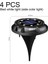 4pcs Solar Yeraltı Işığı-8led Beyaz Işık (Yan Renkli Işık) (Yurt Dışından) 4
