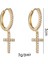 2pcs Kaplama Küçük Halka Küpeler Charmslı | Kadın Genç Kızlar Için Kübik Zirkonya Halka Küpe (15MM) (Yurt Dışından) 2
