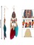 Kadın Sahte Tüy Küpe Bohemian Saçak Püskül Uzun Damla Dangle Küpe Seti Dream Catcher Tasarım ile Kadın Kızlar Için (Yurt Dışından) 1