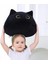 Kara Kedi Peluş Oyuncak 16'' Kara Kedi Yastık, Yumuşak Peluş Bebek Kara Kedi Doldurulmuş Hayvan, 3D Kara Kedi Peluşlar Yastık Bebek Sevimli Peluş Oyuncaklar Şekil Kedi Tasarımı Kan (Yurt Dışından) 3