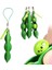 3 Paket Edamame Anahtarlık Oyuncaklar Anahtarlık Bezelye Anahtarlık Soya Fasulyesi Oyuncaklar Hediye Dekompresyon Bezelye Pod Anahtarlık (Yurt Dışından) 4