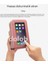 Üç Çekmeli Omuz Cep Telefonu Şeker Rengi Pu Deri Cep Telefonu Büyük Kapasiteli Dokunmatik Ekranlı Bozuk Para Cüzdanı Kadın Crossbody Çantası (Yurt Dışından) 5