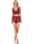 Bordo Saten Gecelik Model 404 1
