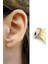 Zirkon Taş Detaylı 925AYAR Gümüş Tragus Kıkırdak Minimal Tek Halka Küpe 1