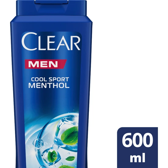 Clear Men Kepeğe Karşı Etkili Şampuan Cool Sport Menthol Ferahlatıcı Mentol Etkisi 600 ml