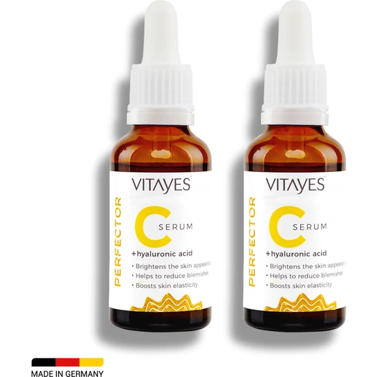 VITAYES Perfector Vitamin C + Hyaluronik Asit Aydınlatıcı Yüz Serumu 30ML + Ikili Avantajlı Set