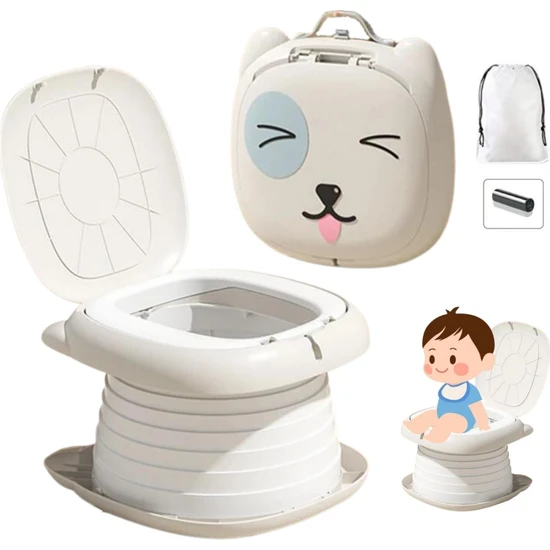 Mooie Baby's Cat Potty Katlanabilir Çocuk Tuvaleti, Çok Fonksiyonlu Taşınabilir Alıştırma Lazımlığı