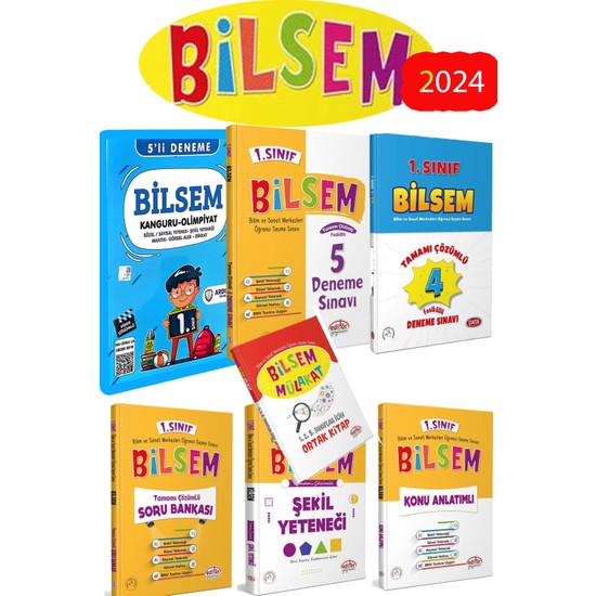 1. Sınıf Bilsem Hazırlık Seti Full 2024 Bilsem Sınavı Kitabı