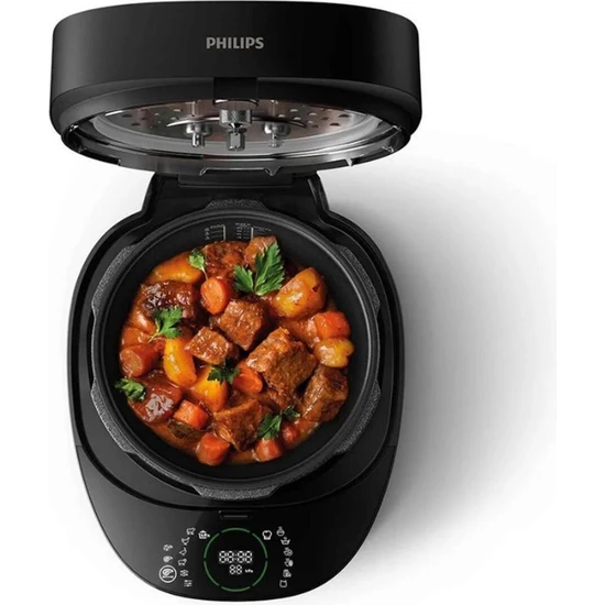 Philips Yeni Nesil Akıllı Düdüklü Tencere, Otomatik Basınç Azaltma, Dijital Dokunmatik Ekranlı Pişirici