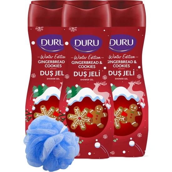 Duru Winter Edition Gingerbread & Cookies Duş Jeli 3 x 450 ml Duş Lifi