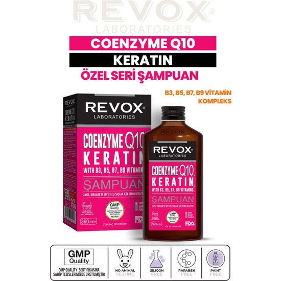 Revox Koenzim Q10, Keratin + B Vitamin Kompleks Saç Bakım Fiyatı