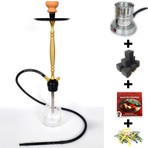 Akarsu Nargile Xl Kilitli Nargile Takımı Full Set Paslanmaz Çelik İç Boru ve Silikon Marpuç ile