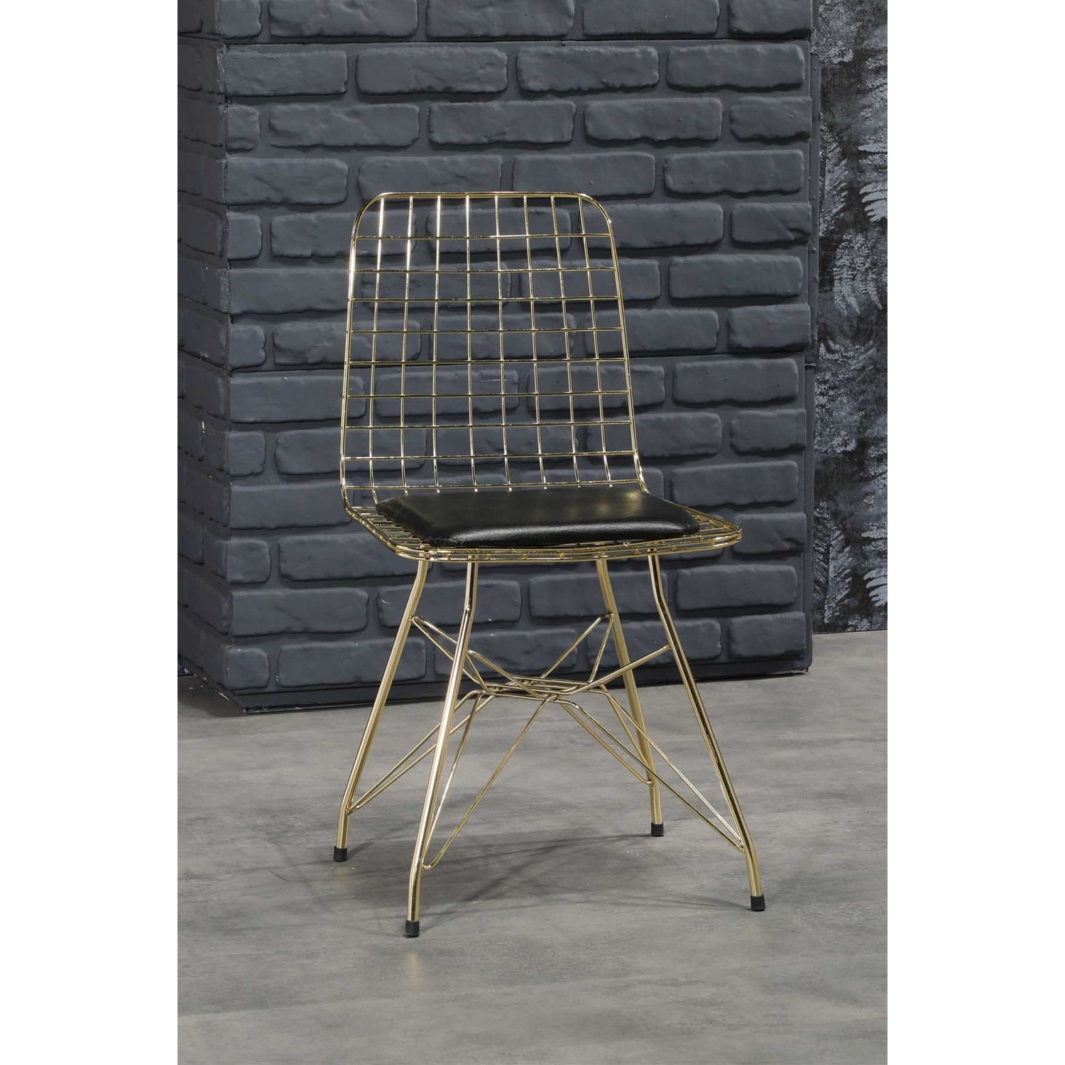 Ressahome Koket Gold Tel Sandalye Mutfak Masa Sandalyesi Ressahome Koket Gold Tel Sandalye Mutfak Masa Sandalyesi