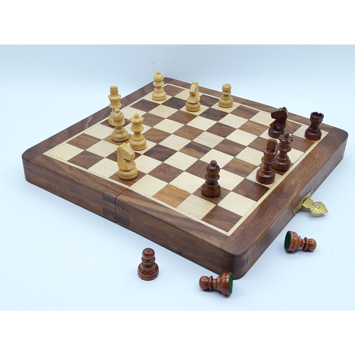 Trend Yıldızı El Yapımı Özel Ahşap Küçük Boy Chess Satranç Fiyatı