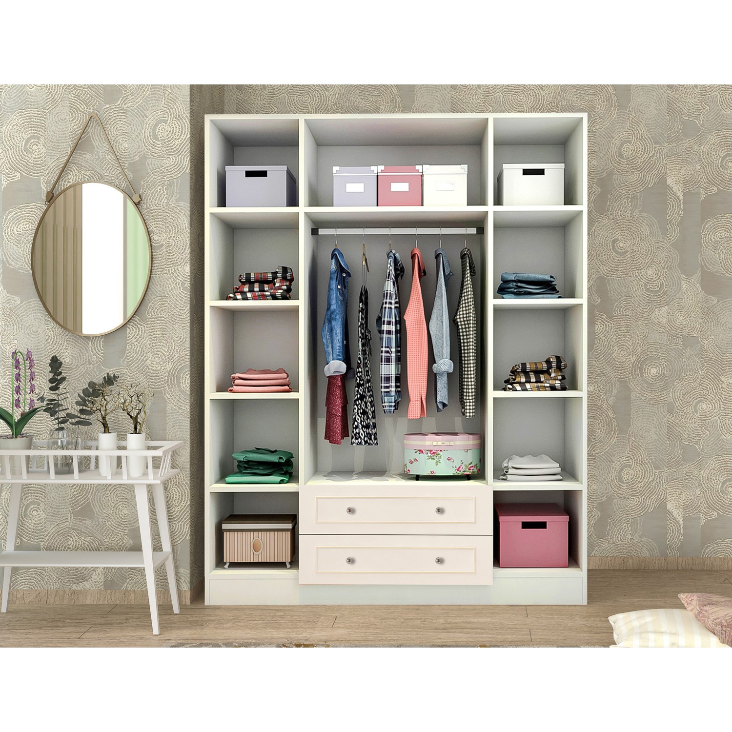 Rabi Mobilya Gold Country 4 Kapak 2 Çekmeceli Gardırop Fiyatı