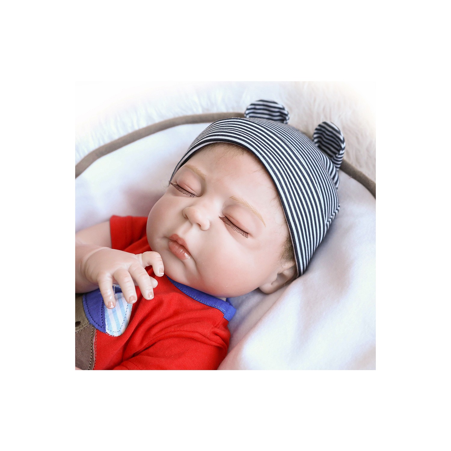 Npk 22 Inç Kız Yumuşak Vücut Silikon Gerçekçi Bebek Bebek