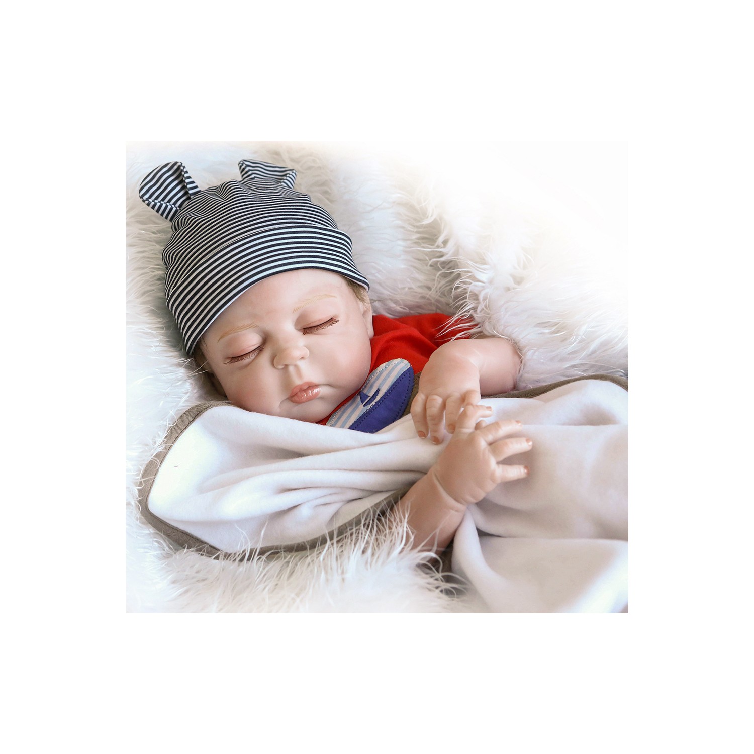 Npk 22 Inç Kız Yumuşak Vücut Silikon Gerçekçi Bebek Bebek