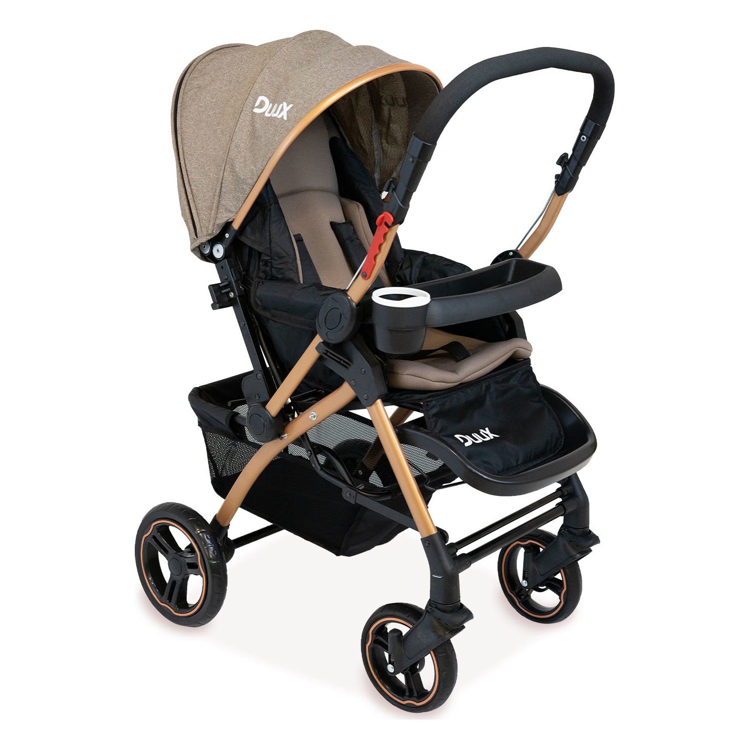 Duux Vigor Çift Yönlü Bebek Arabası Gold Kahve Fiyatı